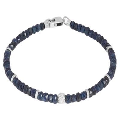 Nodo Bracelet with Sapphire and Sterling Silver, Size L For Sale