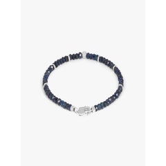Nodo Bracelet with Sapphire and Sterling Silver, Size XS