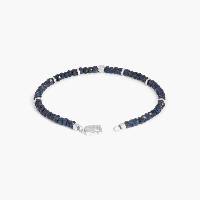 Nodo Bracelet with Sapphire and Sterling Silver, Size XS In New Condition For Sale In Fulham business exchange, London