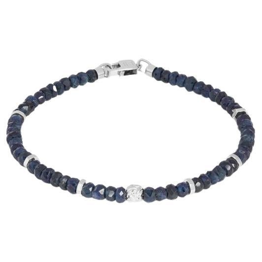 Nodo Bracelet with Sapphire and Sterling Silver, Size XS For Sale