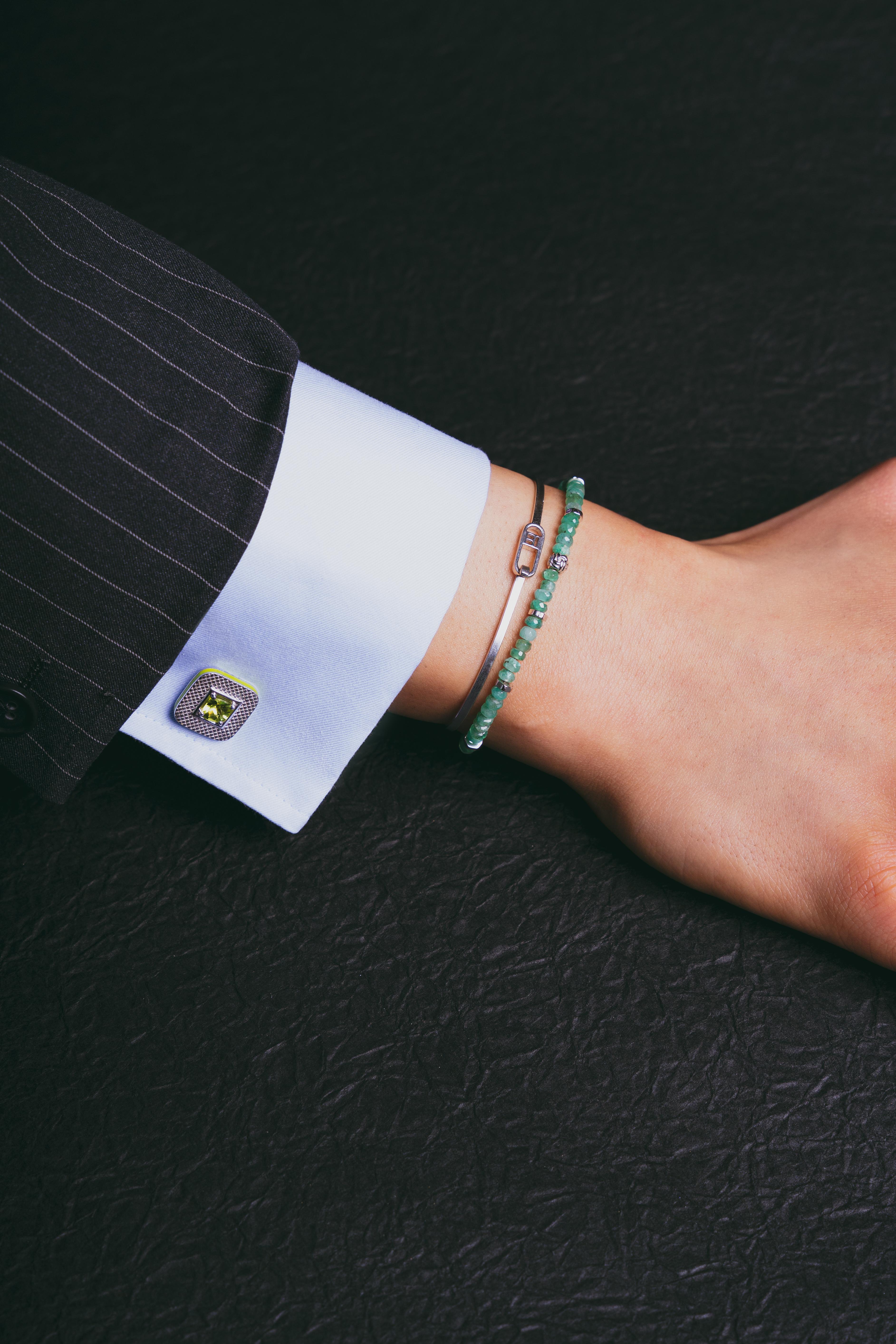 Nodo Precious Emerald Armband (klein) im Zustand „Neu“ im Angebot in Fulham business exchange, London