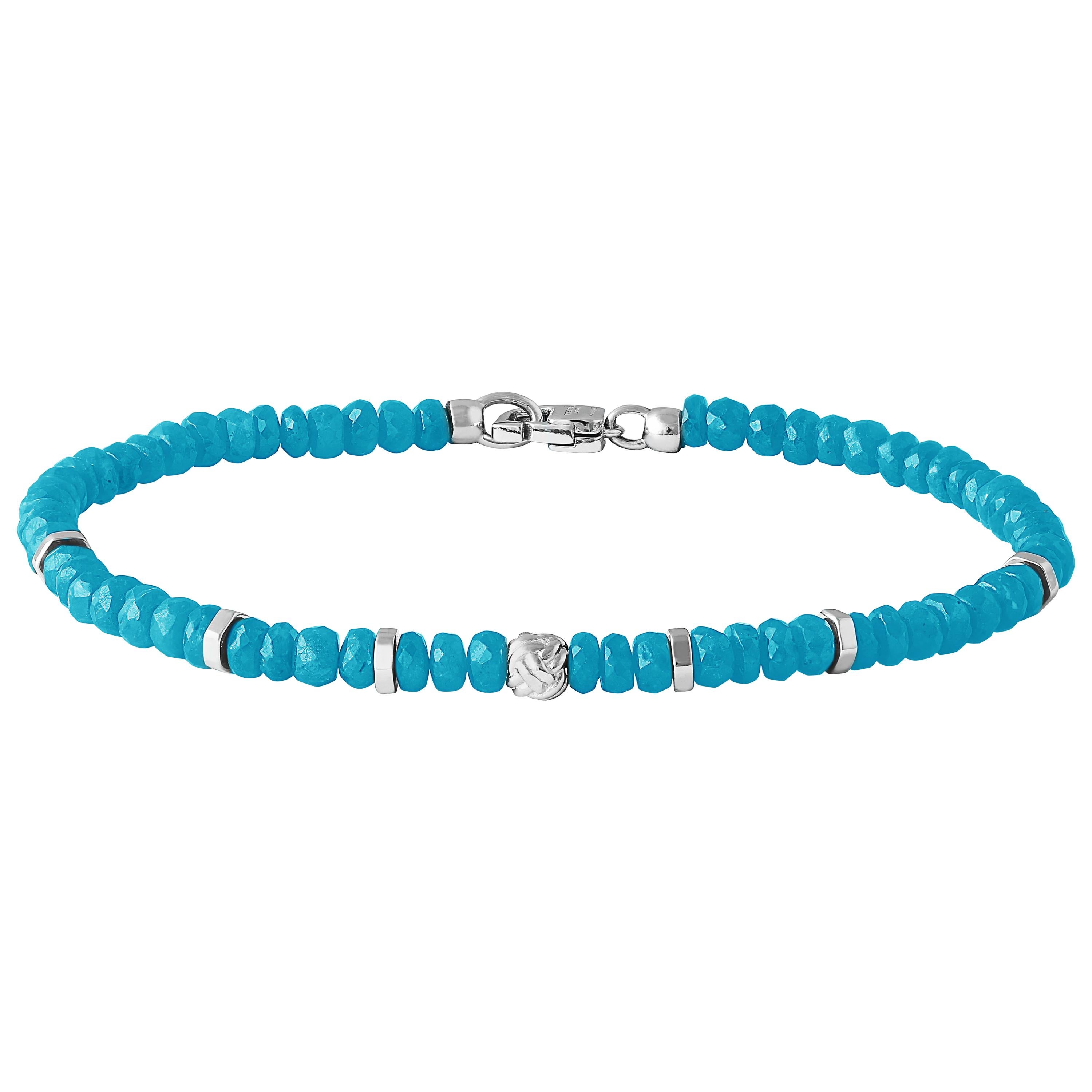 Nodo Precious Turquoise Bracelet (Medium) For Sale