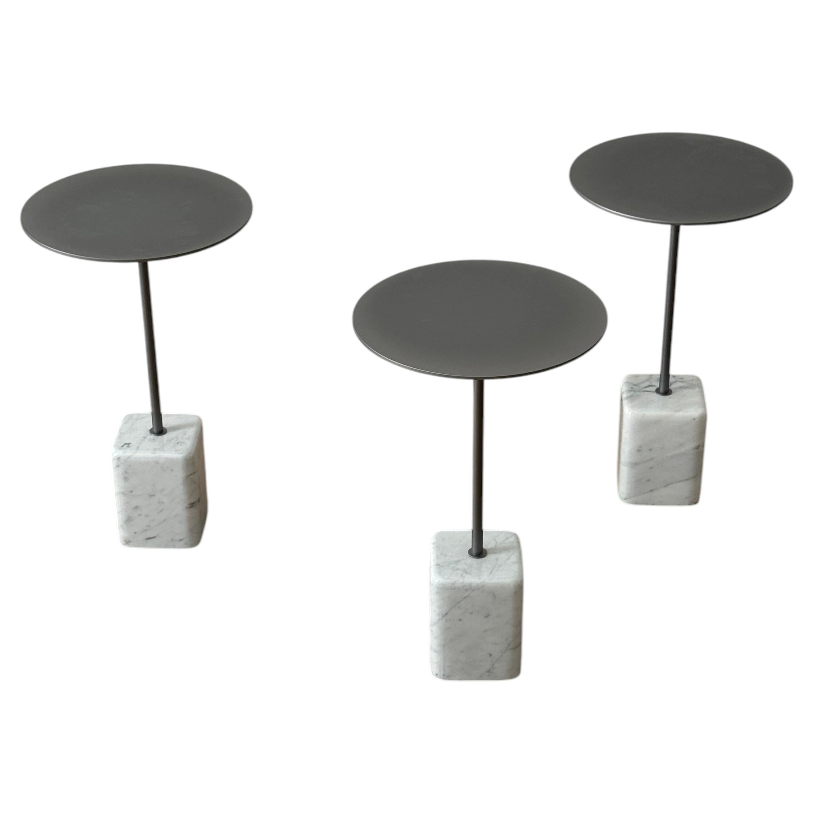 Noé Duchaufour-Lawrance for Ligne Roset Cupidon Occasional Tables Round Top X 3 For Sale