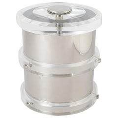 Noel BC Modernist Barware Chrome and Lucite Ice Bucket, circa 1980