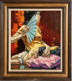 Nap: Vietnam Sketchbook, peinture impressionniste à l'huile sur toile de Noel Dagget
