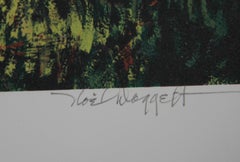 A Long Rifle Awaits, American Western Art Lithograph by Noel Daggett