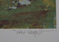 A Twig Snapped, litografía de arte del Oeste americano de Noel Daggett