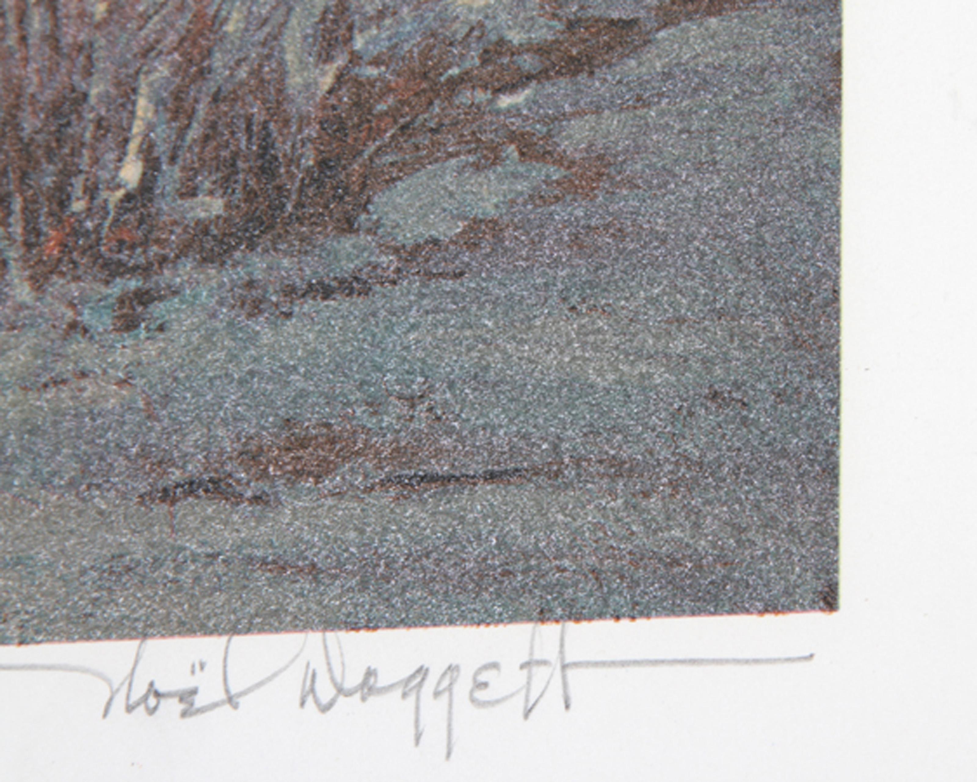 Approach of a Rider, American Western Art Lithograph by Noel Daggett For Sale 1
