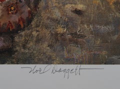 Bring Back the Buffalo, litografia d'arte western americana di Noel Daggett