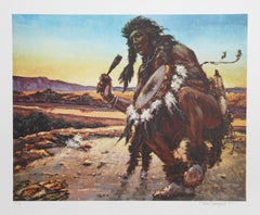 Bring Back the Buffalo, American Western Art Lithograph by Noel Daggett