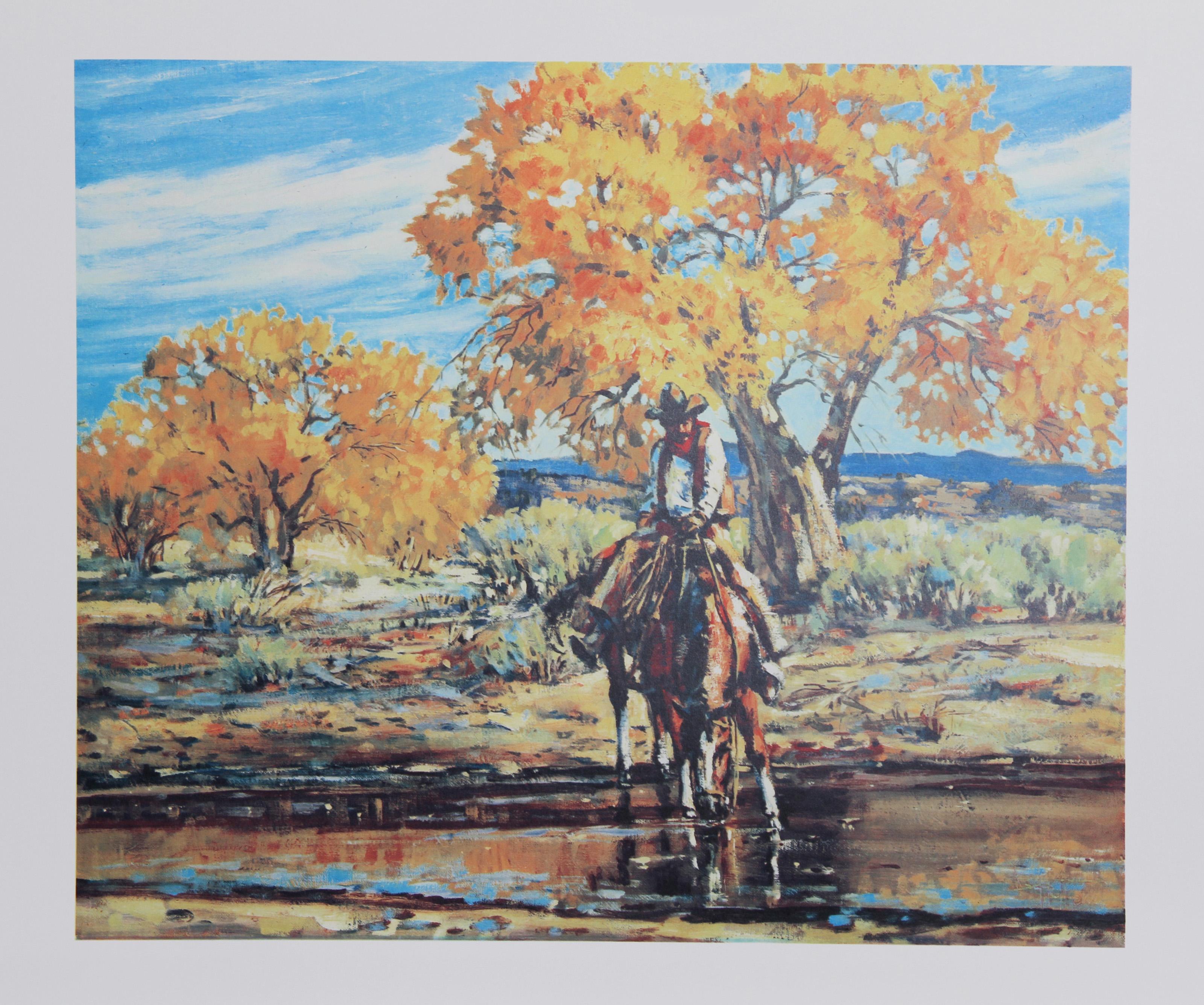 Noel Daggett, americano (1925 - 2005) - Halfway to Lamey, anno:  circa 1979, Medio:  Litografia, firmata e numerata a matita, Edizione:  300, AP 40, Dimensioni immagine:  18 x 22 pollici, Dimensioni:  21 in. x 28 in. (53,34 cm x 71,12 cm),