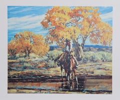 Halfway to Lamey, American Western Art Lithograph by Noel Daggett