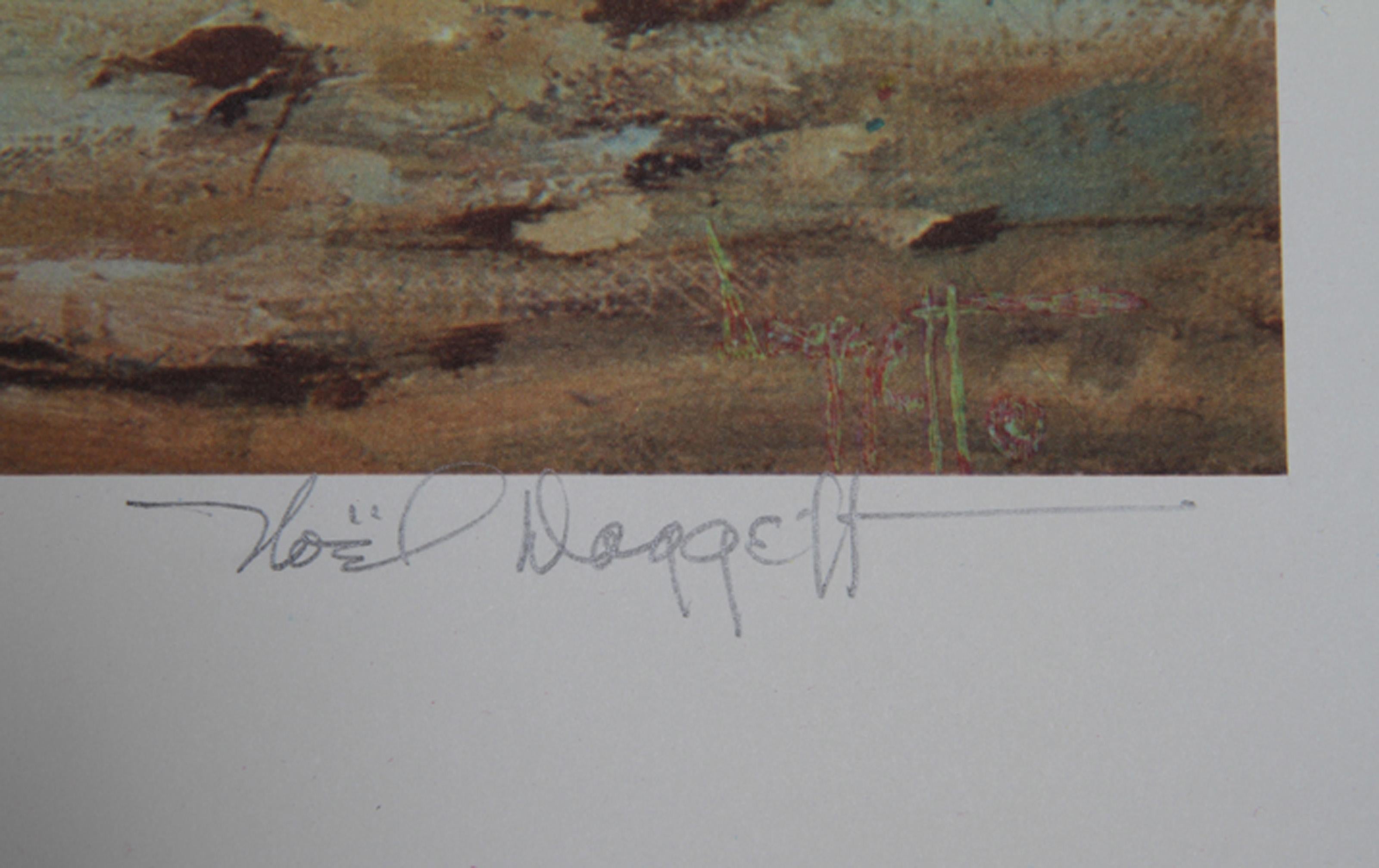 Let's Move 'Em, litografia d'arte western americana di Noel Daggett in vendita 1