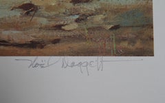 Let's Move 'Em, litografia d'arte western americana di Noel Daggett