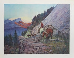 Prize Rack, American Western Art Lithograph by Noel Daggett