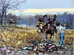 Shattered Silence, American Western Art Etching by Noel Daggett