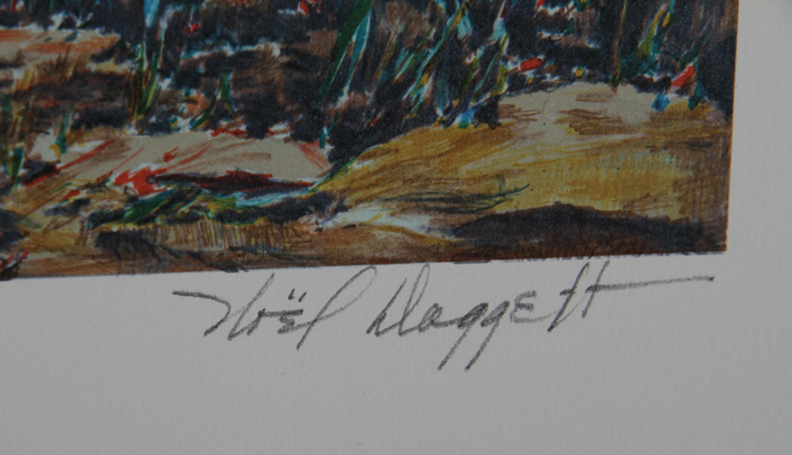 El Mensajero, litografía de arte del Oeste americano de Noel Daggett en venta 1