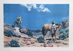 Trackers Moon, American Western Art Lithograph by Noel Daggett