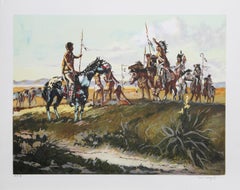 No hablaremos de guerra, litografía de arte del Oeste americano de Noel Daggett