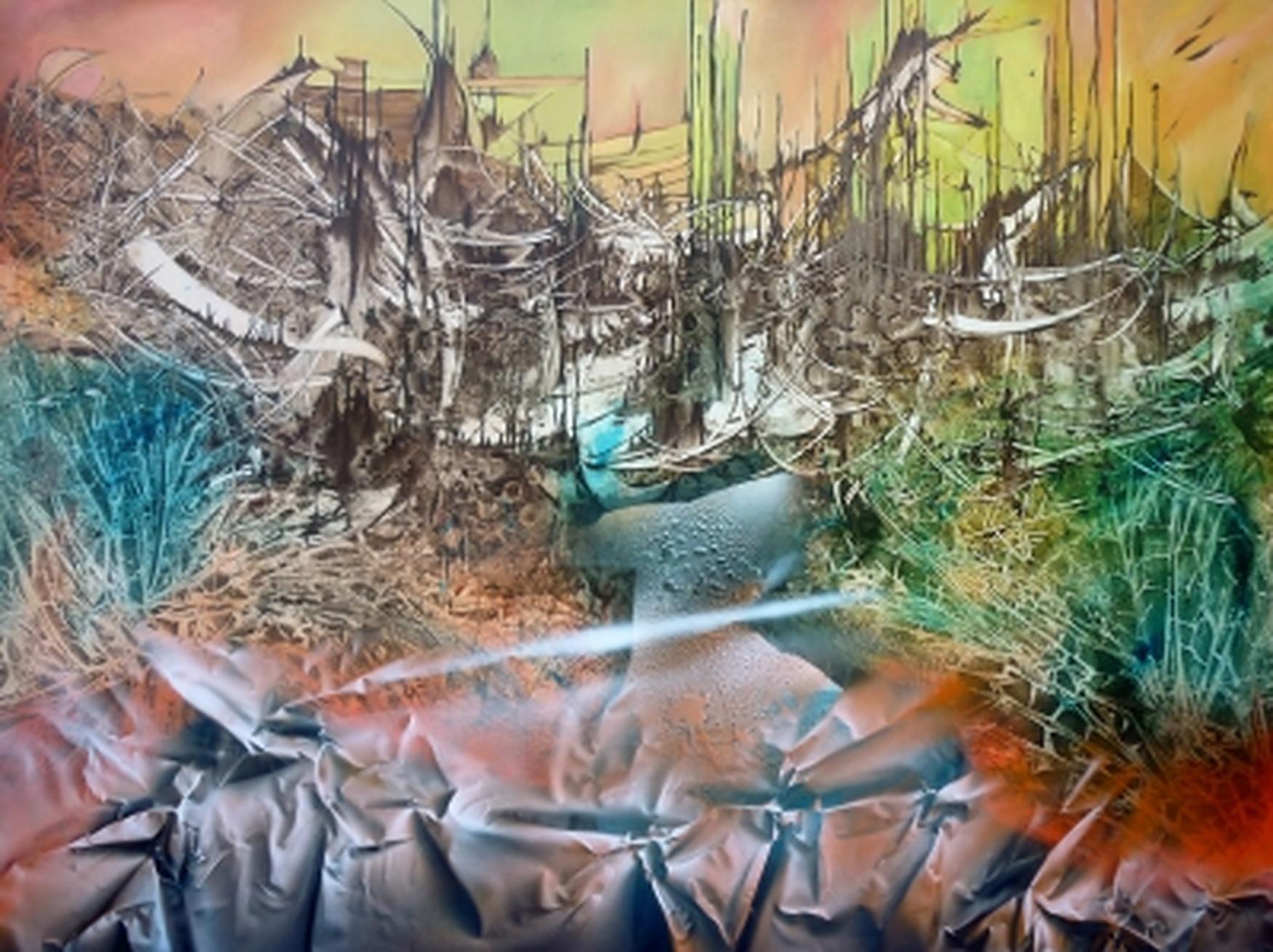 Ciudad de desechos - Mixed Media Art by Noel Dobarganes