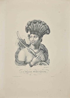 The Peruvian Beauty - Etching by N.F. Bertrand - 19th Century