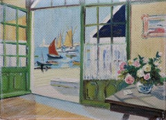 Noel Gibson (1928-2005)impasto colourful small French Impressionist oil painting