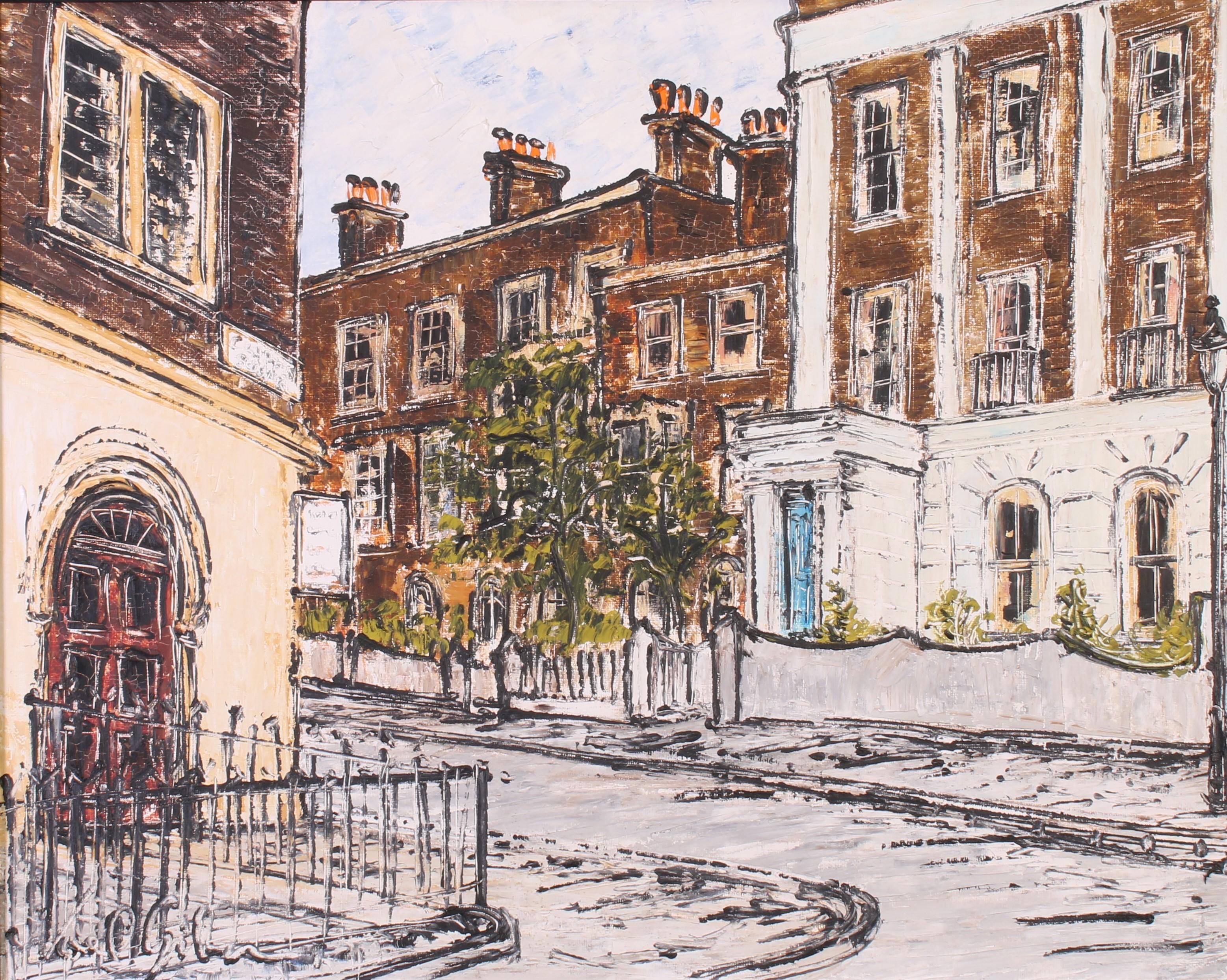Angolo di strada Hackney, Londra Est - Painting di Noel Gibson
