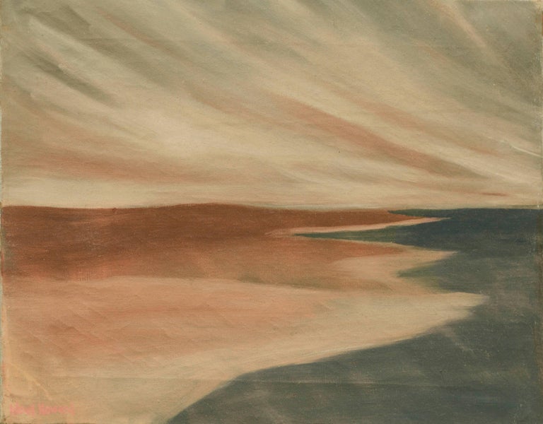 Noel Howard Landscape Painting - Northern California Coastline, 1970s Sunset Beach Landscape