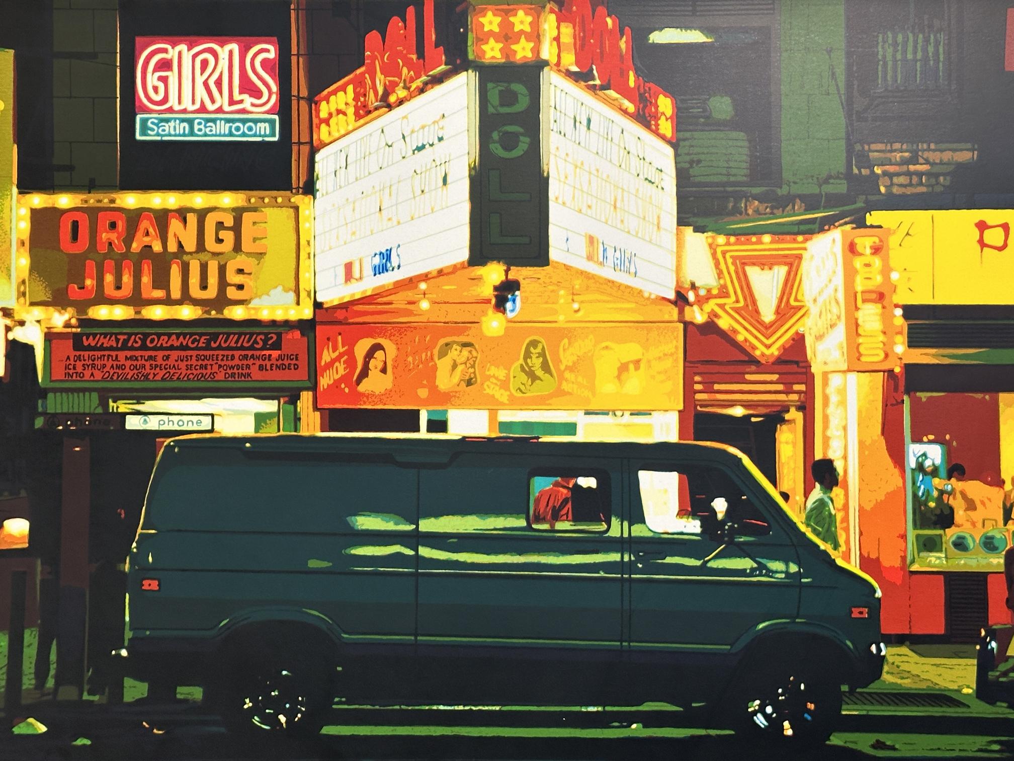 Night, Times Square 1979 Signed Limited Edition Screen Print For Sale 1