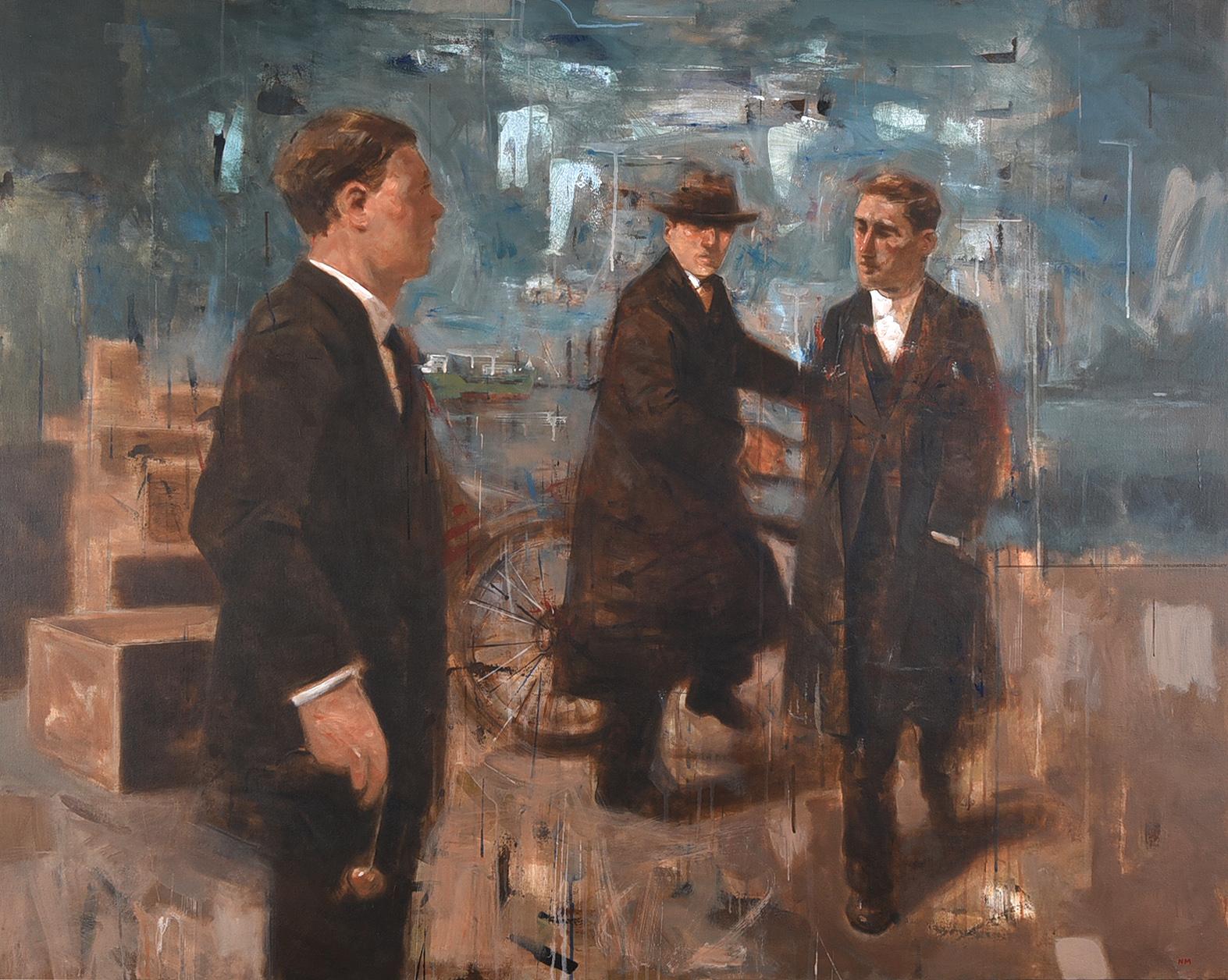 Oil on canvas
Signed in Mono
Framed
Measure: 48 x 60 inches (51 x 63 inches framed)

Noel Murphy was born in London in 1970, studying first at NCAD (National College of Art and Design) in Dublin and then at the University of Ulster in Belfast where
