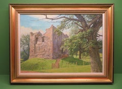 Noel Shepherdson (1935-) Original ENGLISCHES Ölgemälde HOPTON CASTLE SHROPSHIRE