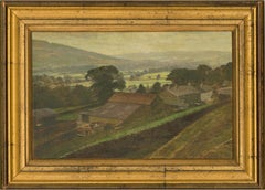 Noel Shepherdson (1935) - 1991, huile, ferme au-dessus de Sedbergh