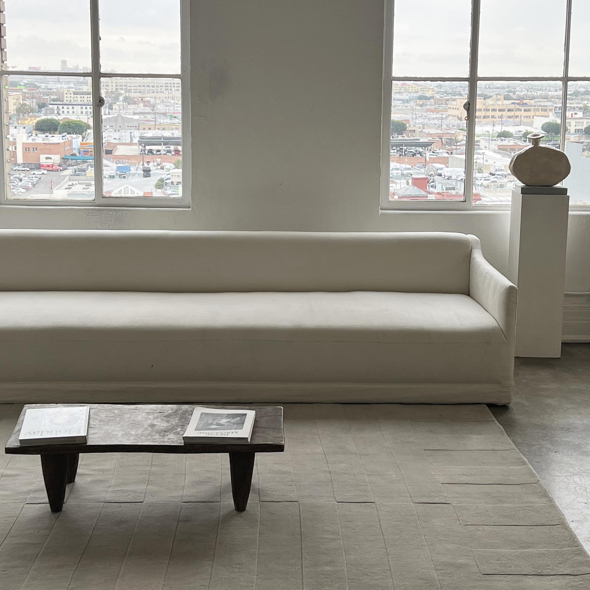 Minimalist Noelle Linen Sofa For Sale