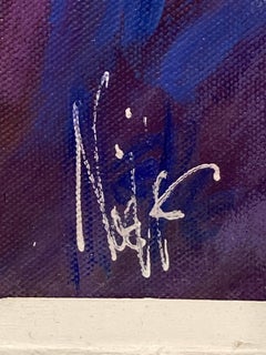 'Damson Sky over Crimson Hill, ' by Noelle McAlinden, Acrylic on Linen Painting