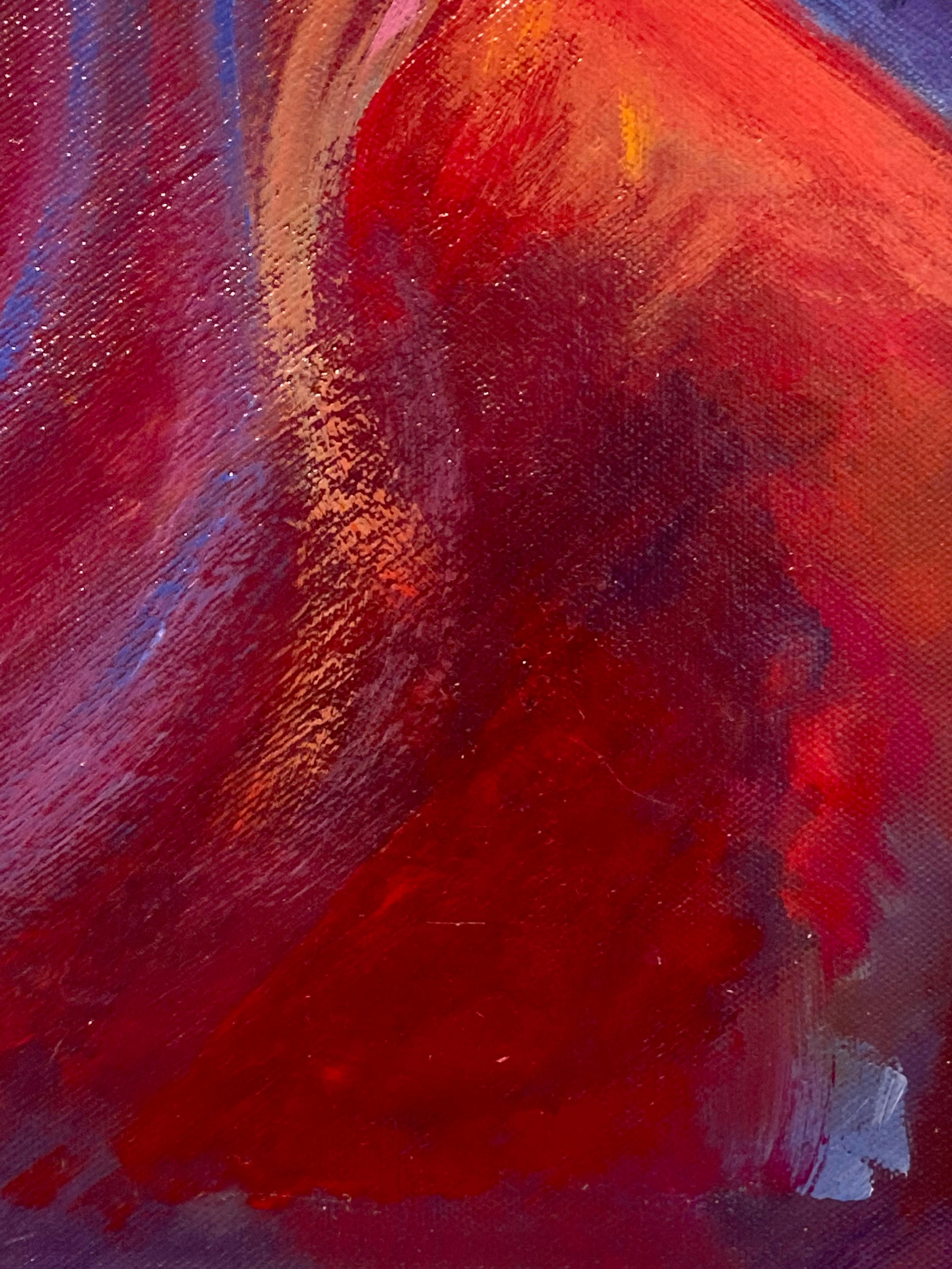 „Damson Sky over Crimson Hill“ von Noelle McAlinden, Acryl auf Leinen, Gemälde im Angebot 5
