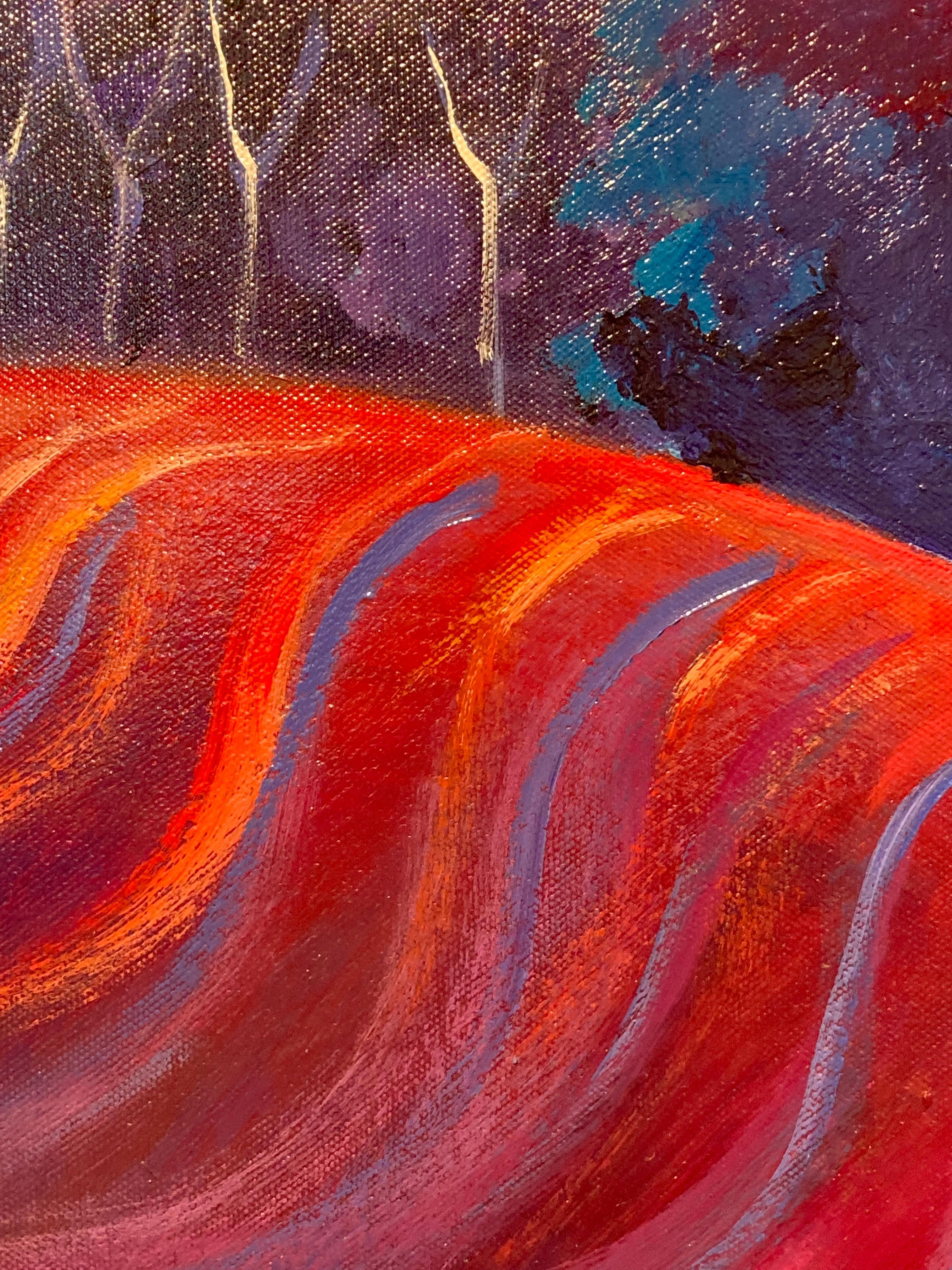 „Damson Sky over Crimson Hill“ von Noelle McAlinden, Acryl auf Leinen, Gemälde im Angebot 7