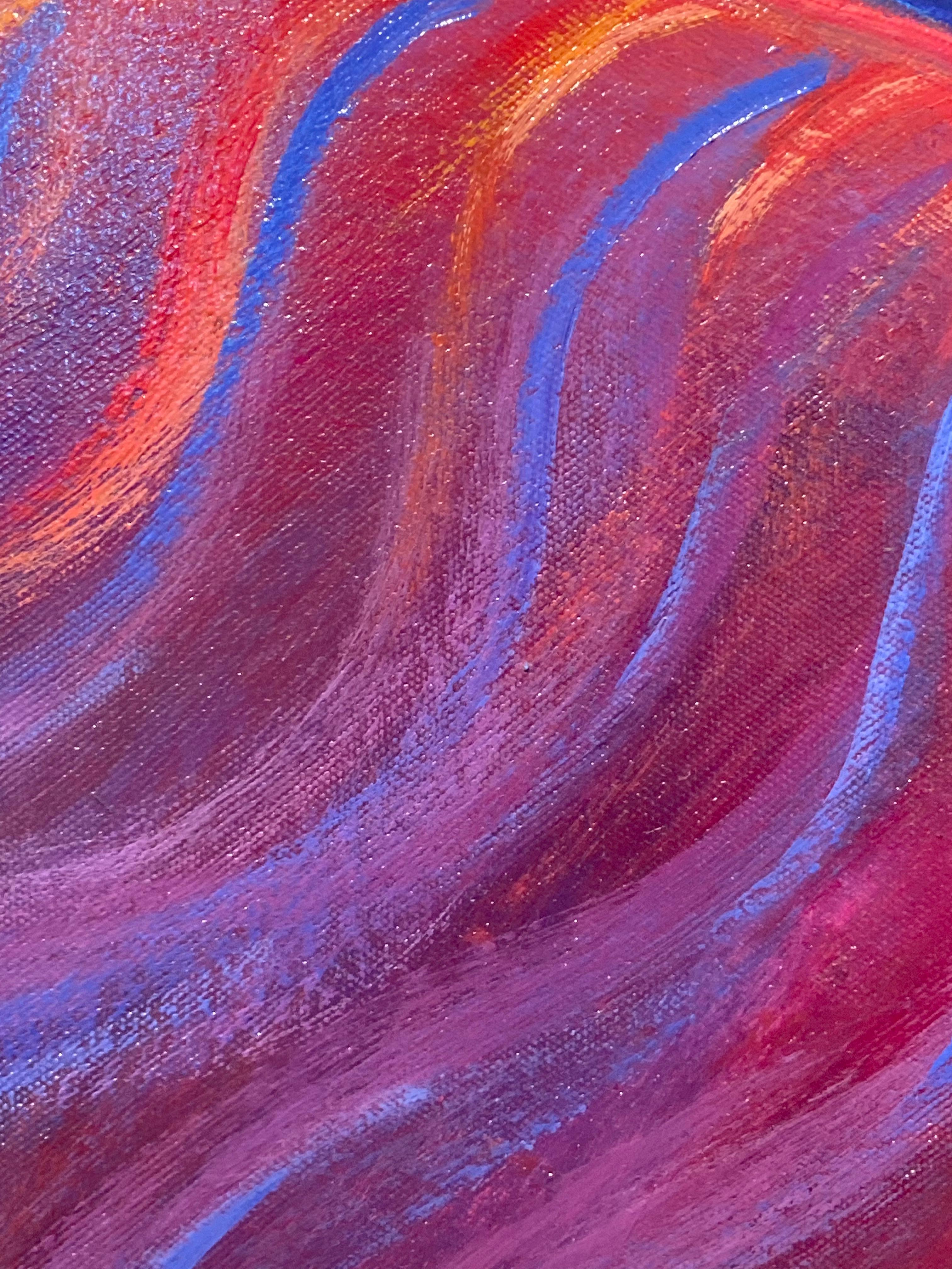 „Damson Sky over Crimson Hill“ von Noelle McAlinden, Acryl auf Leinen, Gemälde im Angebot 8