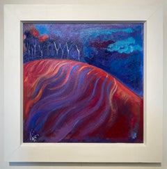 'Damson Sky over Crimson Hill,' by Noelle McAlinden, Acrylic on Linen Painting