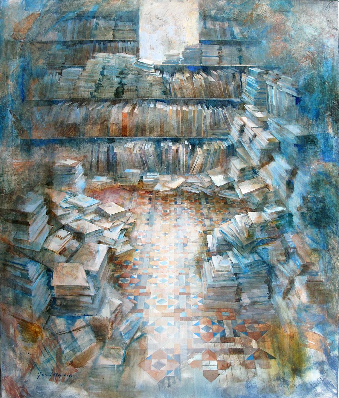 Noemi Martín Interior Painting - Espai Interior - 21st Century, Contemporary, Figurative Oil Painting, Modernism