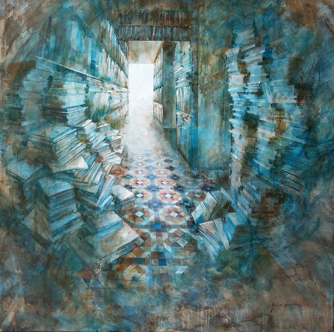 Noemi Martín Interior Painting – Somnis – 21. Jahrhundert, Zeitgenössisches, figuratives Ölgemälde, Modernismus