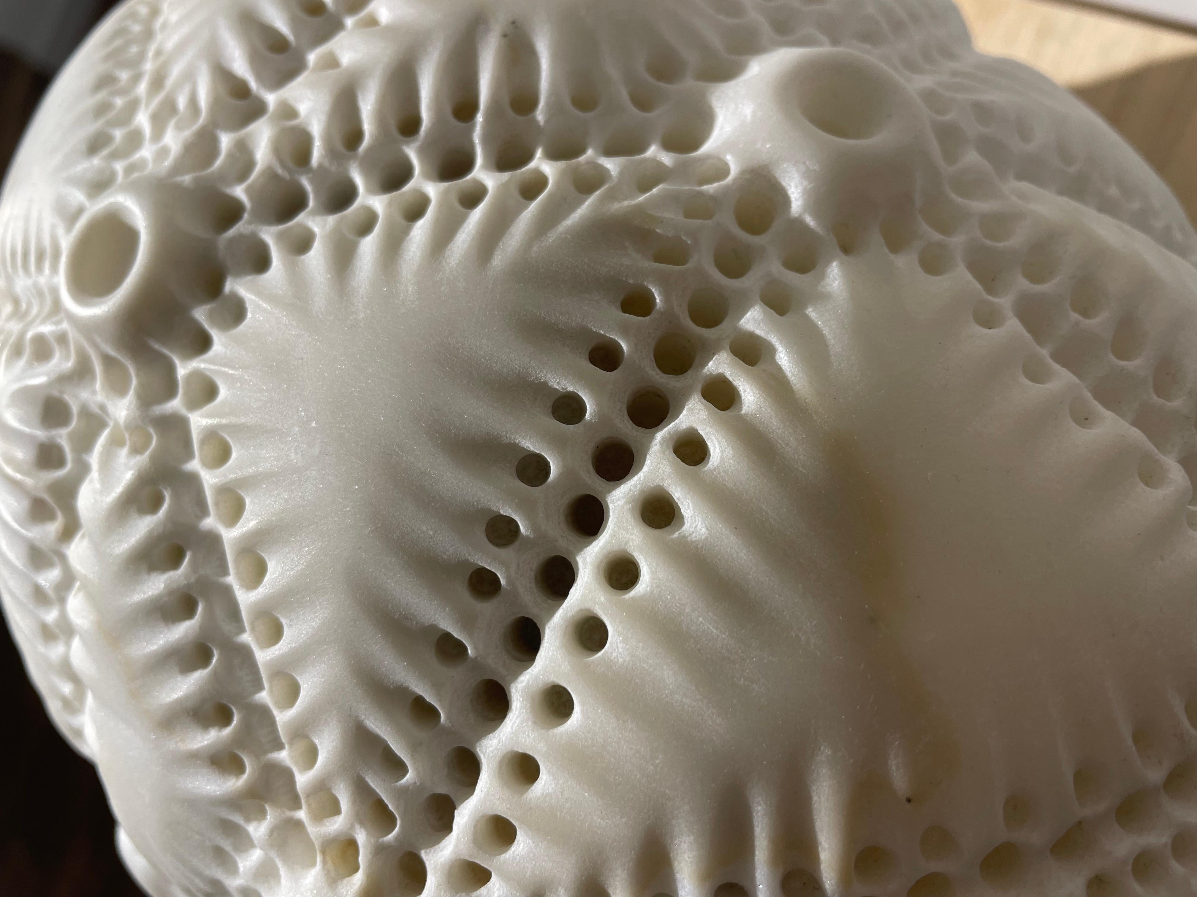 Cicatrices - Siglo XXI, Escultura de mármol, Formas orgánicas, inspiradas en la naturaleza en venta 3