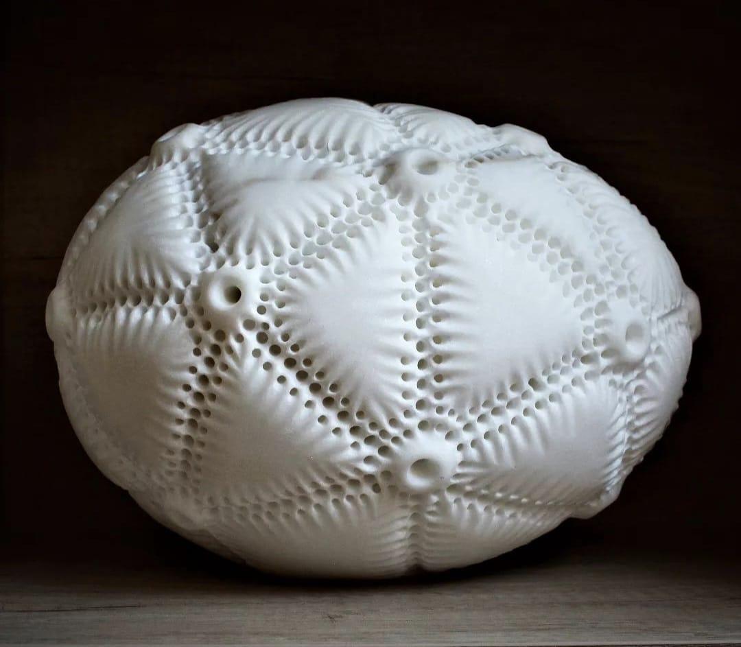 Scars - 21st Century, Marble sculpture, Organic shapes, nature inspired
