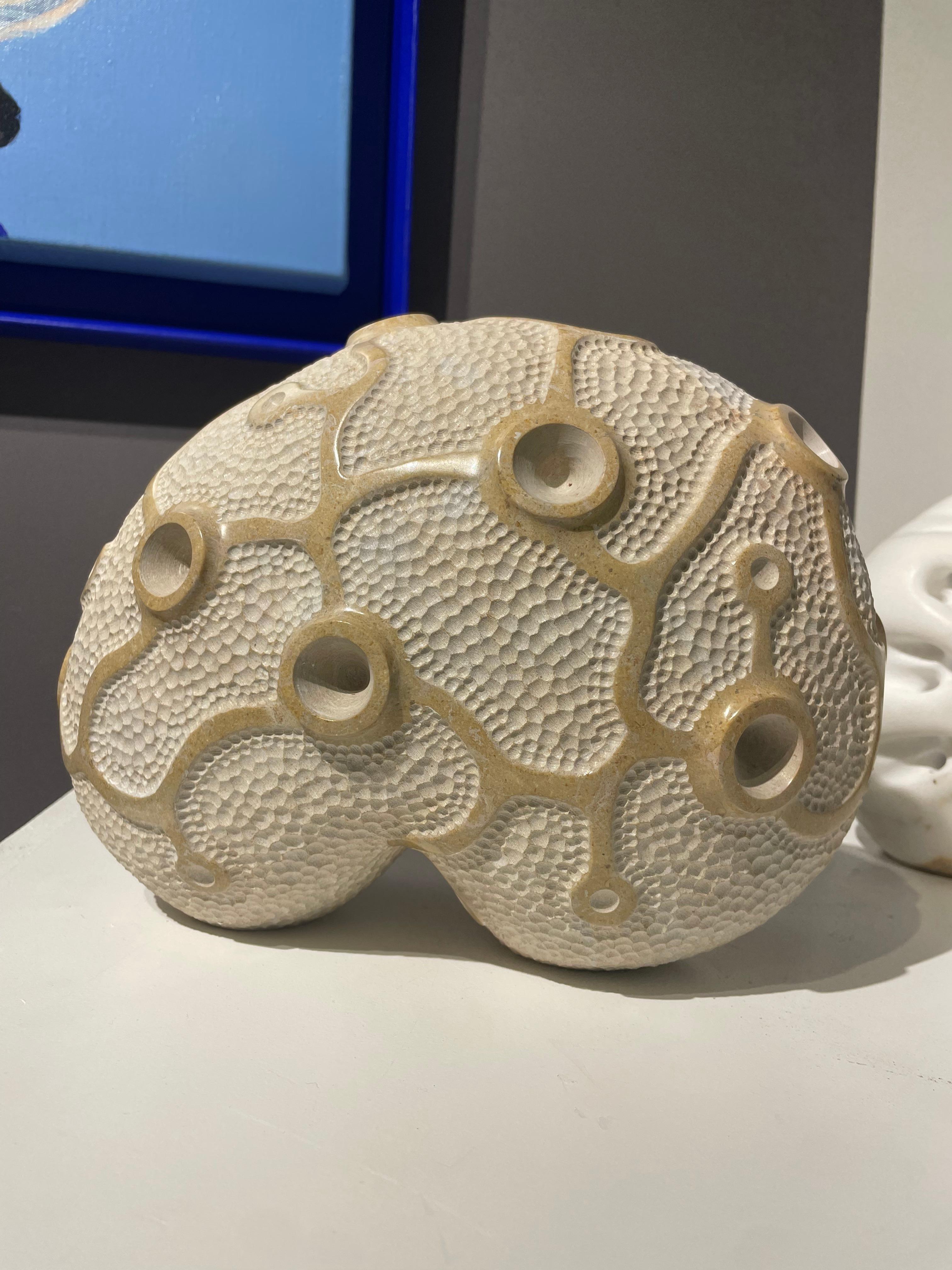 The Link - 21st Century, Marble sculpture, Organic shapes, nature inspired - Abstract Sculpture by Noemi Palacios