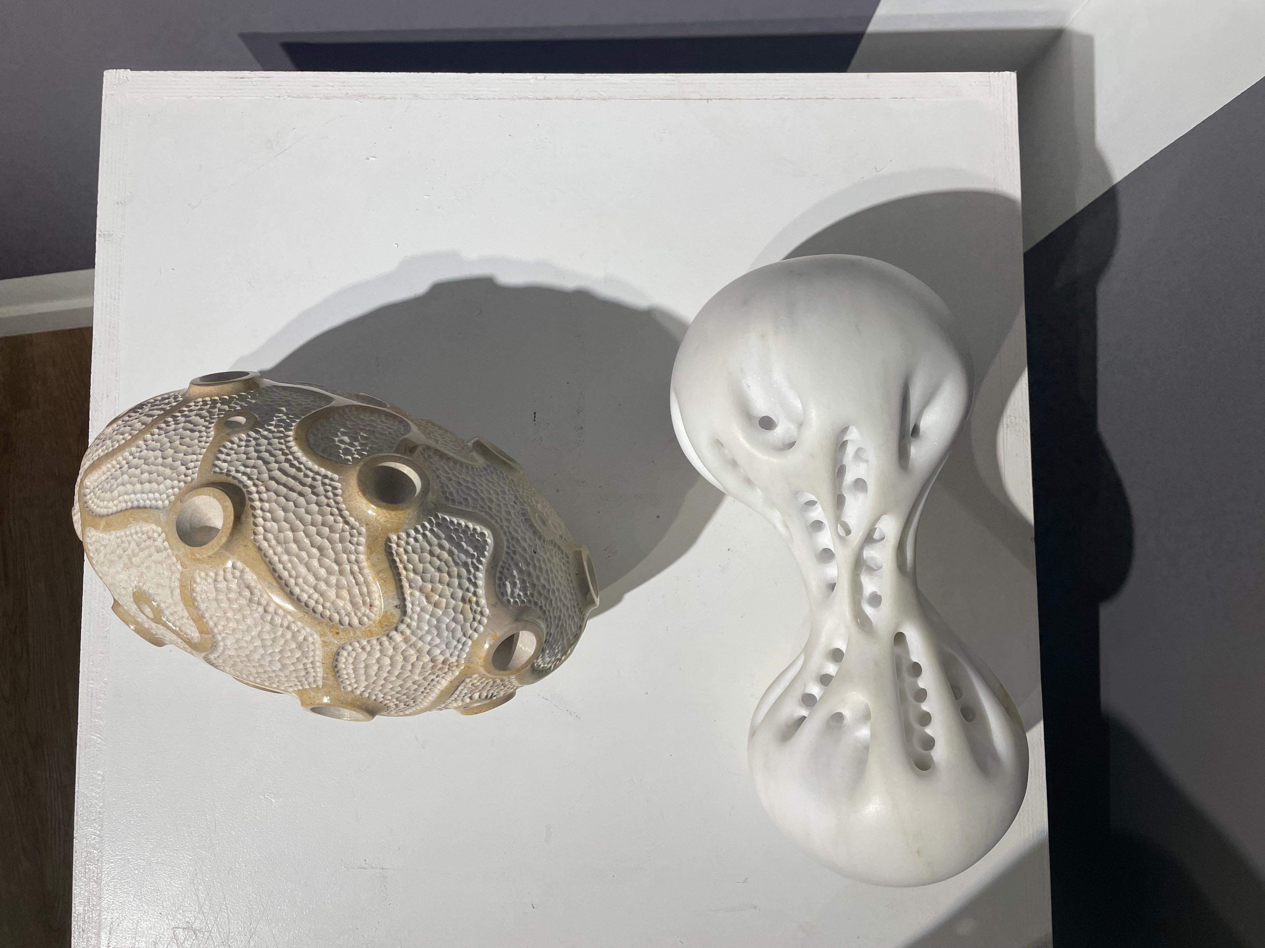 The Link - 21st Century, Marble sculpture, Organic shapes, nature inspired For Sale 1