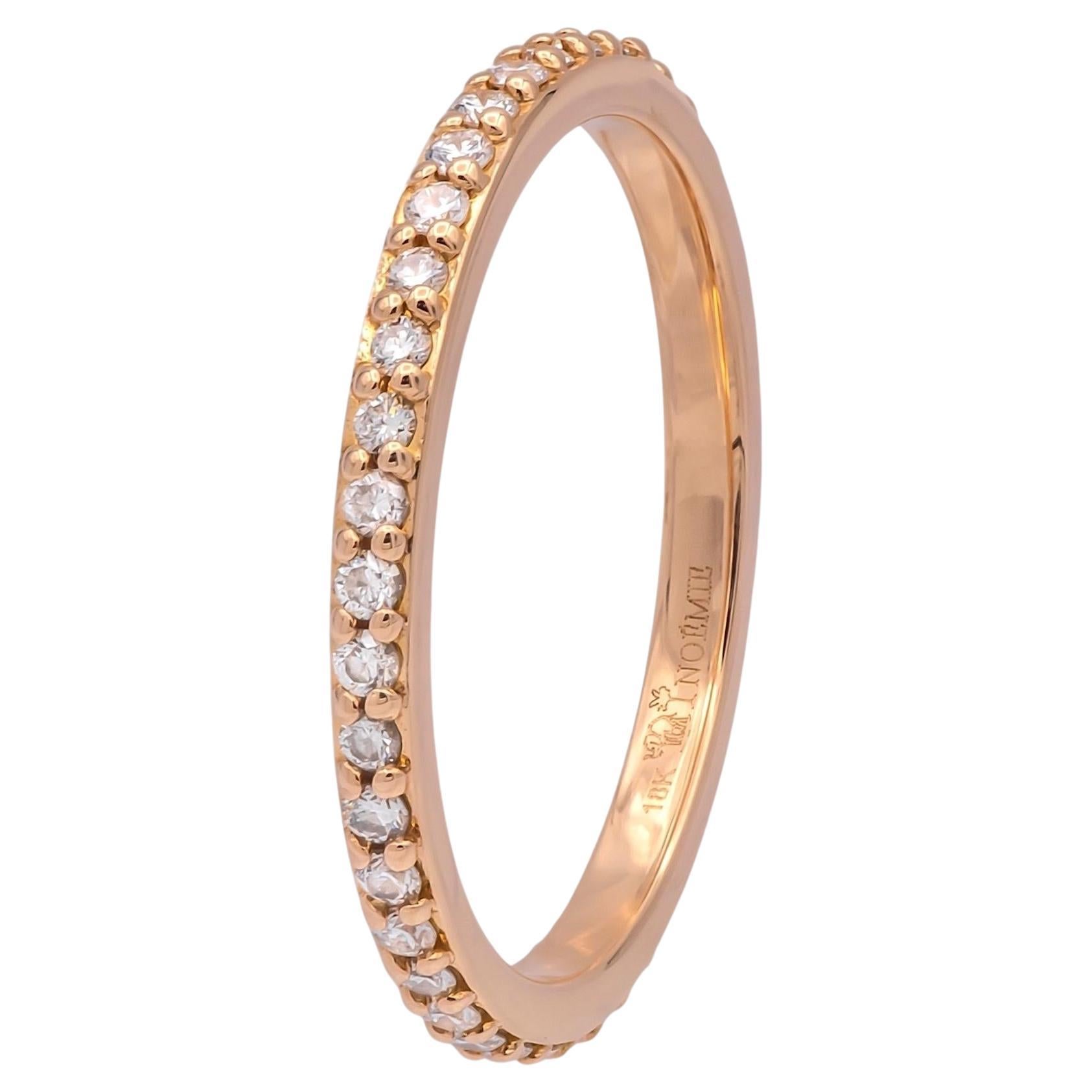 NOÉMIE 18K Rose Gold Full Circle Eternity Band Ring Size 5.5