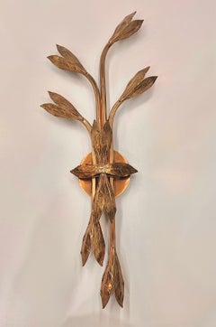 NOEZ Monumental Brass Casting Wall Sconce, Sculptural Light, Art Lighting