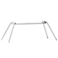 Nogi Table Base Polished Stainless Steel Writing Table by Zieta