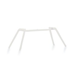 Nogi Table Base Polished White Glossy Color Carbon Steel Writing Table by Zieta