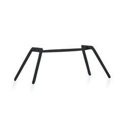 Nogi Table Polished Black Glossy Color Carbon Steel Writing Table by Zieta