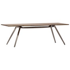 Nogi Table Base Polished Stainless Steel Writing Table by Zieta